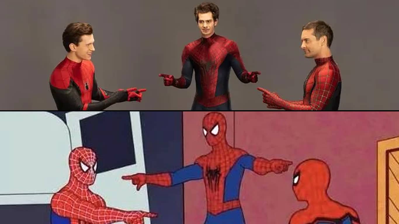 Meme-Homem-Aranha-live-action-e-desenho Meme do Homem-Aranha com Tom, Andrew e Tobey finalmente é revelado pela Marvel