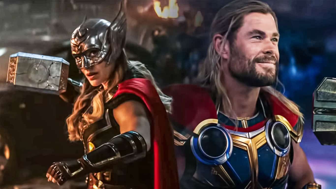 Thor-e-Poderosa-Thor Thor: Amor e Trovão | Trailer chega a 3º lugar entre os mais assistidos da Marvel em 24h