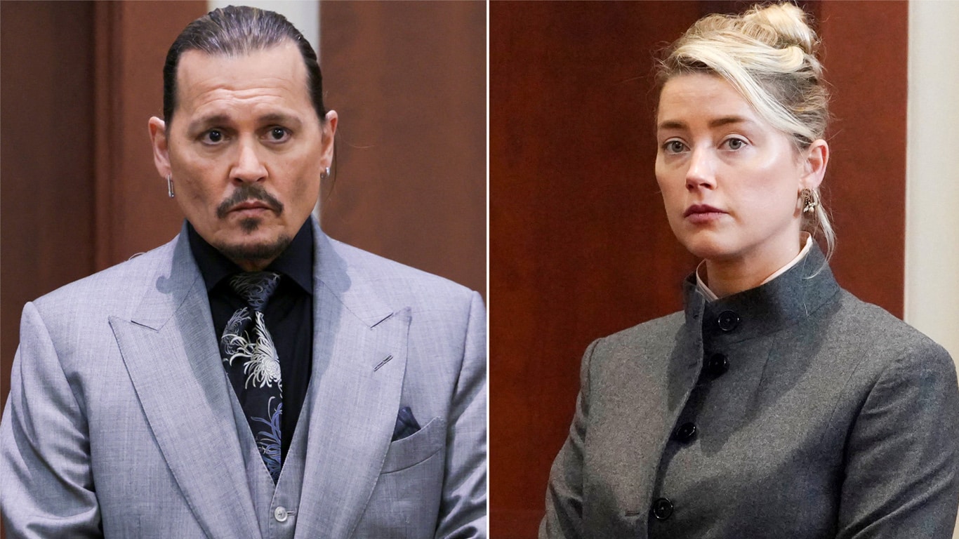 Johnny-Depp-Amber-Heard-1 Amber Heard termina depoimento fazendo um pedido a Johnny Depp