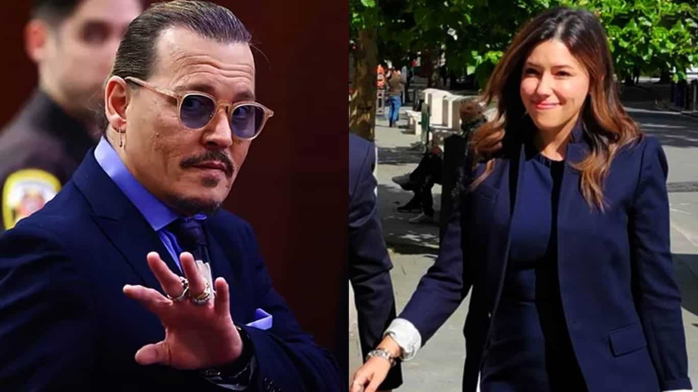 Johnny-Depp-e-advogada-Camille-Vasquez Camille Vasquez vai defender Johnny Depp em novo processo em julho
