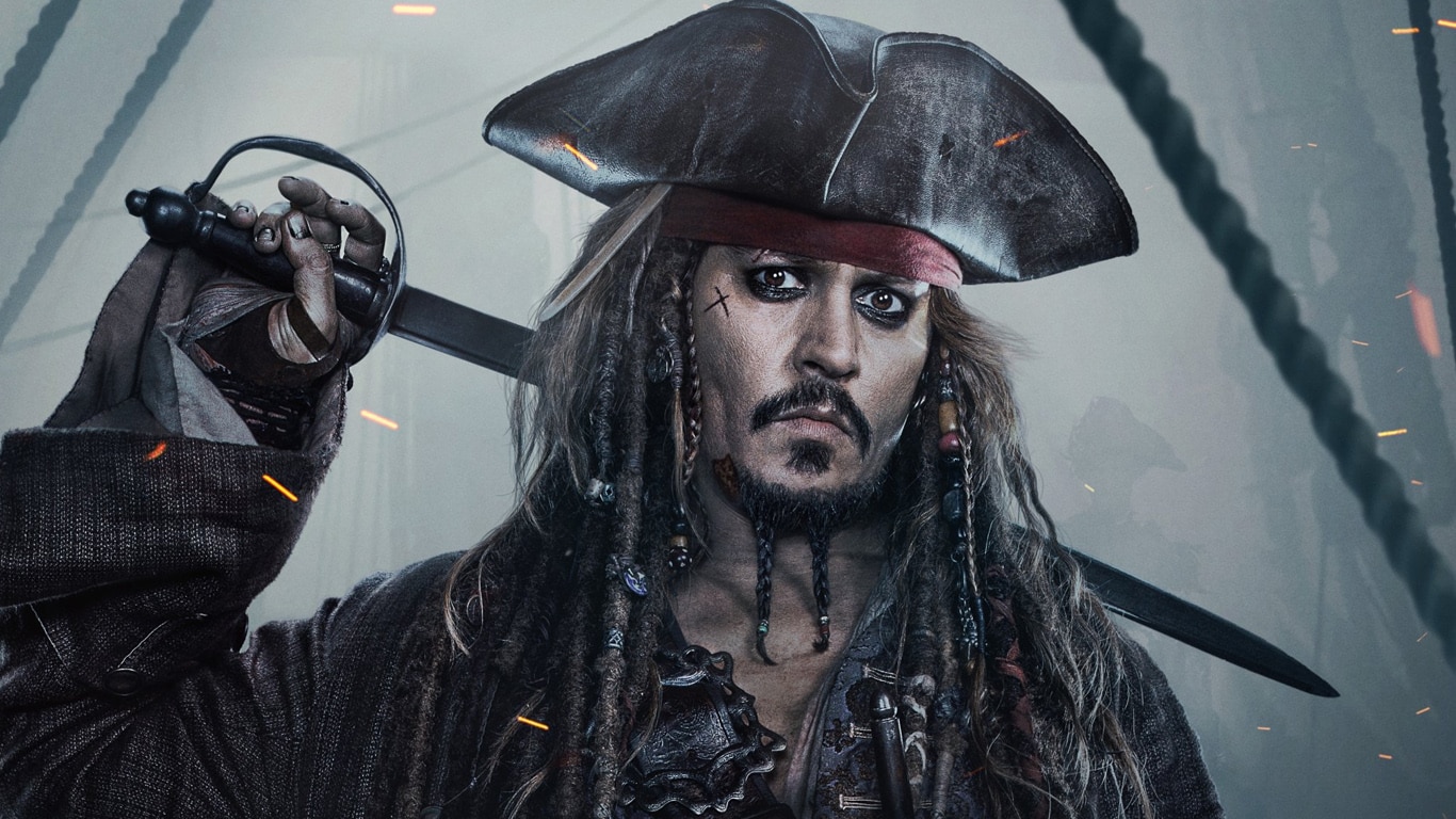 Jack-Sparrow-Johnny-Depp Documentos judiciais indicam novo incidente com Johnny Depp no set de 'Piratas do Caribe'