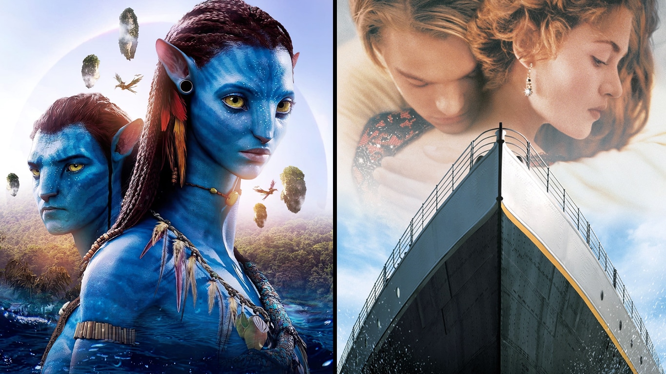 A cena semelhante a Titanic em Avatar 2 foi proposital?
