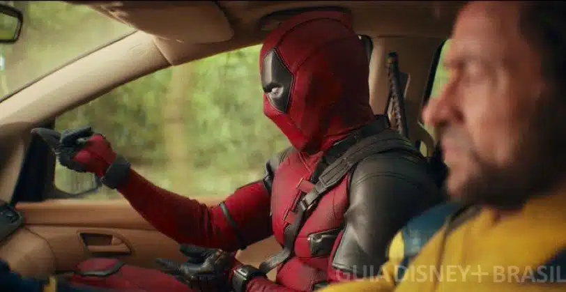 Deadpool-imitando-o-Homem-Aranha Deadpool imita o Homem-Aranha em cena do novo filme