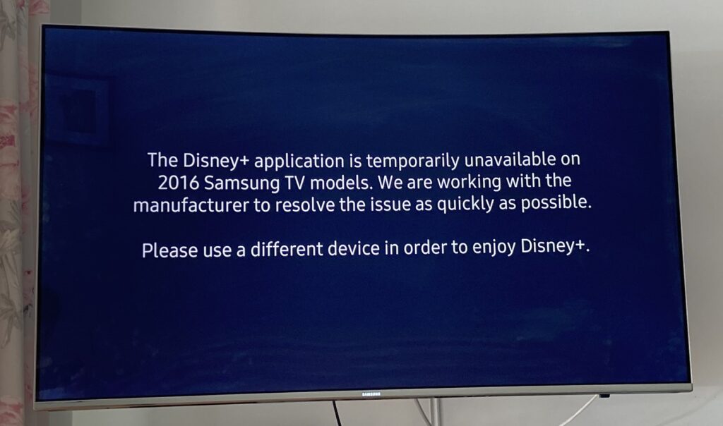 erro-disney-plus-smart-tv-samsung-1024x604 App Disney Plus apresentando problemas em algumas TVs Samsung