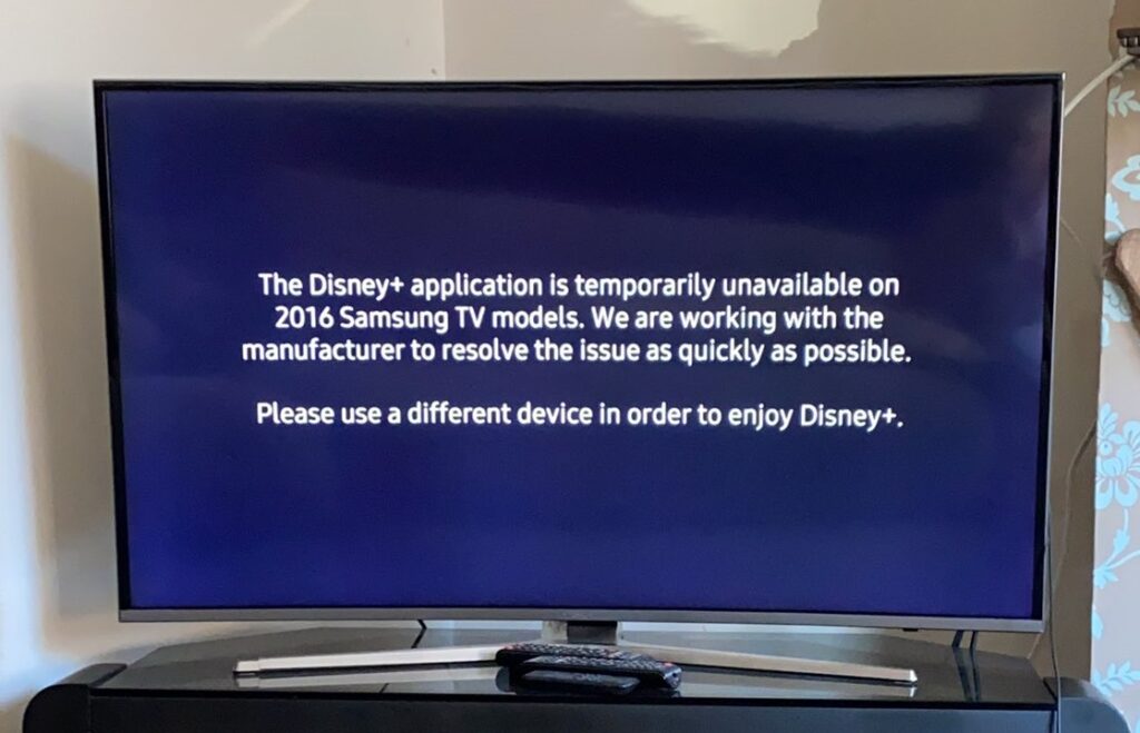 erro-disney-plus-smart-tv-samsung-2-1024x659 App Disney Plus apresentando problemas em algumas TVs Samsung