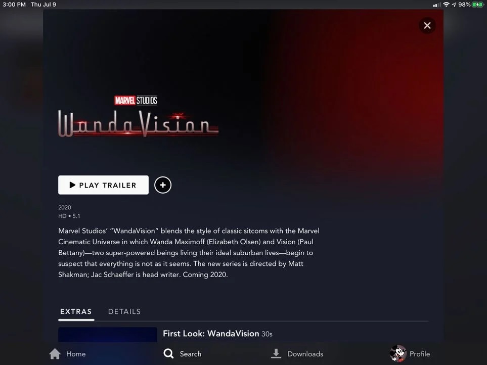 disney-plus-pagina-wandavision Disney Plus se prepara para lançar primeira onda de séries Marvel