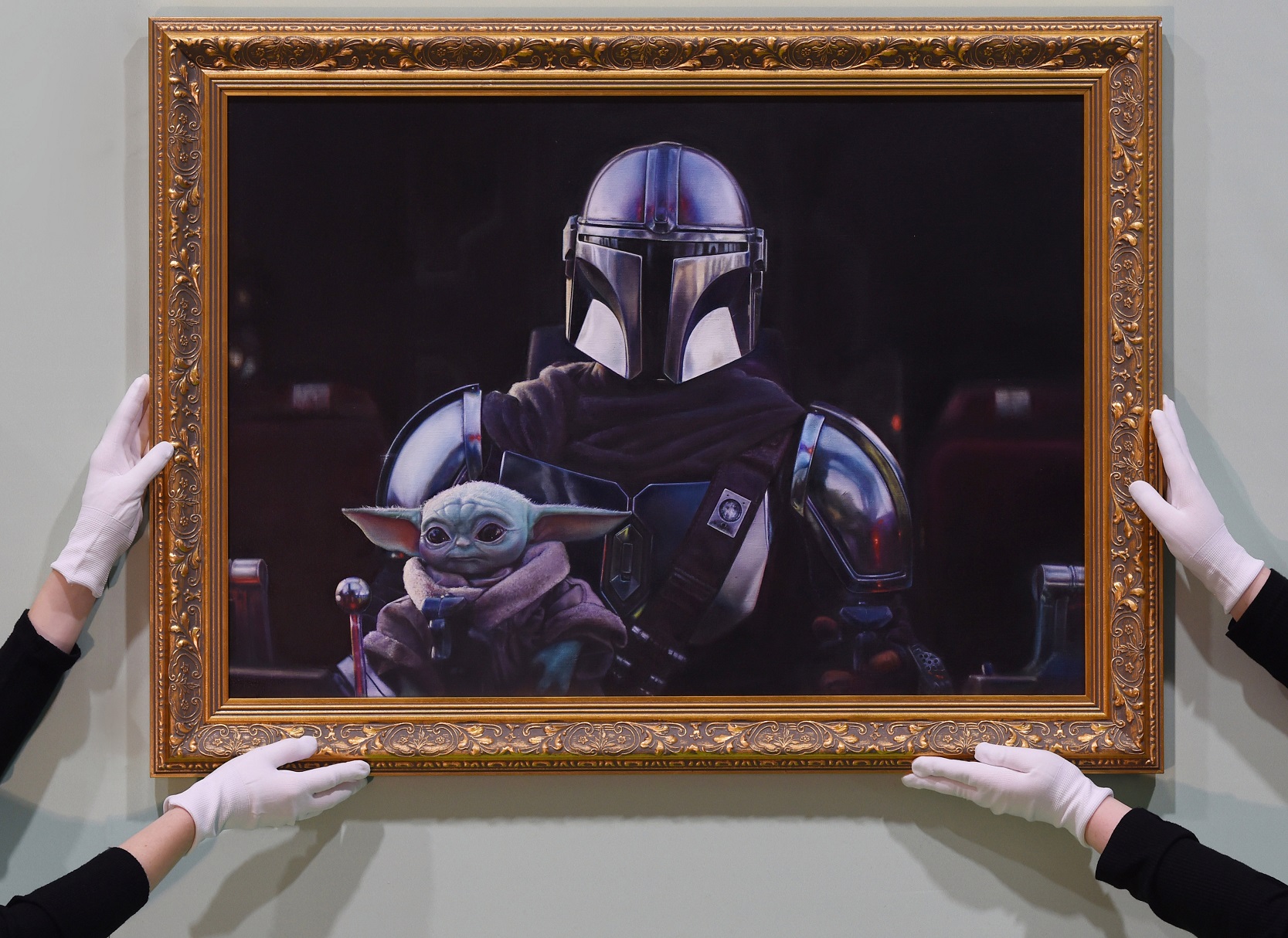 Pintura The Mandalorian e Baby Yoda