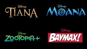 Moana-Tiana-Zootopia-Baymax Disney Plus