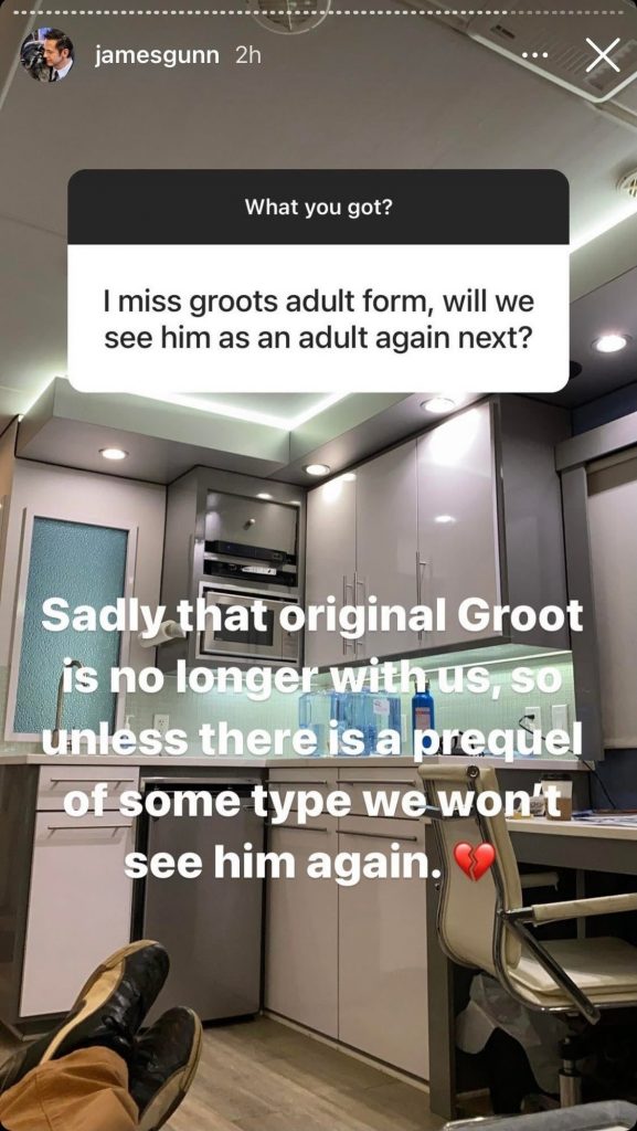 James-Gunn-Sobre-o-Groot-Adulto-577x1024 Confirmado: Versão Adulta do Groot não Retornará em 'Guardiões da Galáxia Vol. 3'