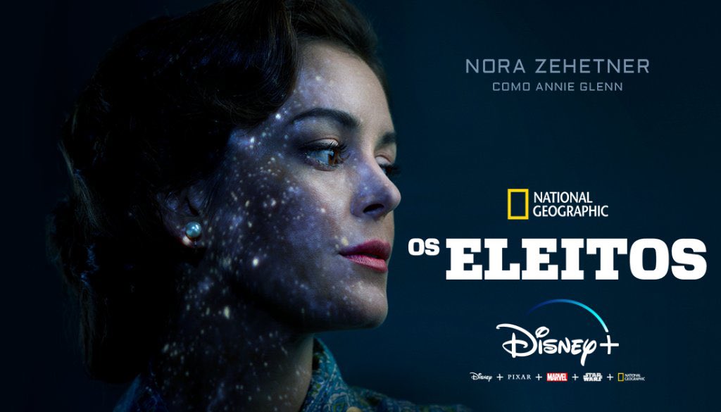Nora-Zehetner-como-Annie-Glenn Os Eleitos: Tudo Sobre a Série NatGeo Produzida por Leonardo diCaprio