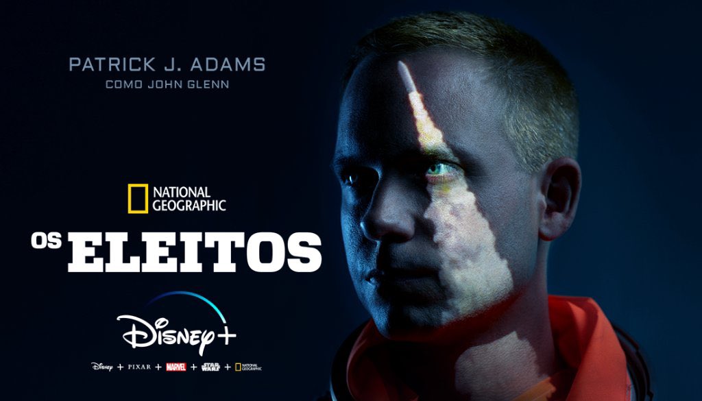 Patrick-J.-Adams-como-John-Glenn Os Eleitos: Tudo Sobre a Série NatGeo Produzida por Leonardo diCaprio