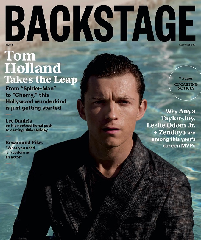 Tom-Holland-Backstage-Magazine Tom Holland Considera Robert Downey Jr. e Zendaya suas Grandes Influências