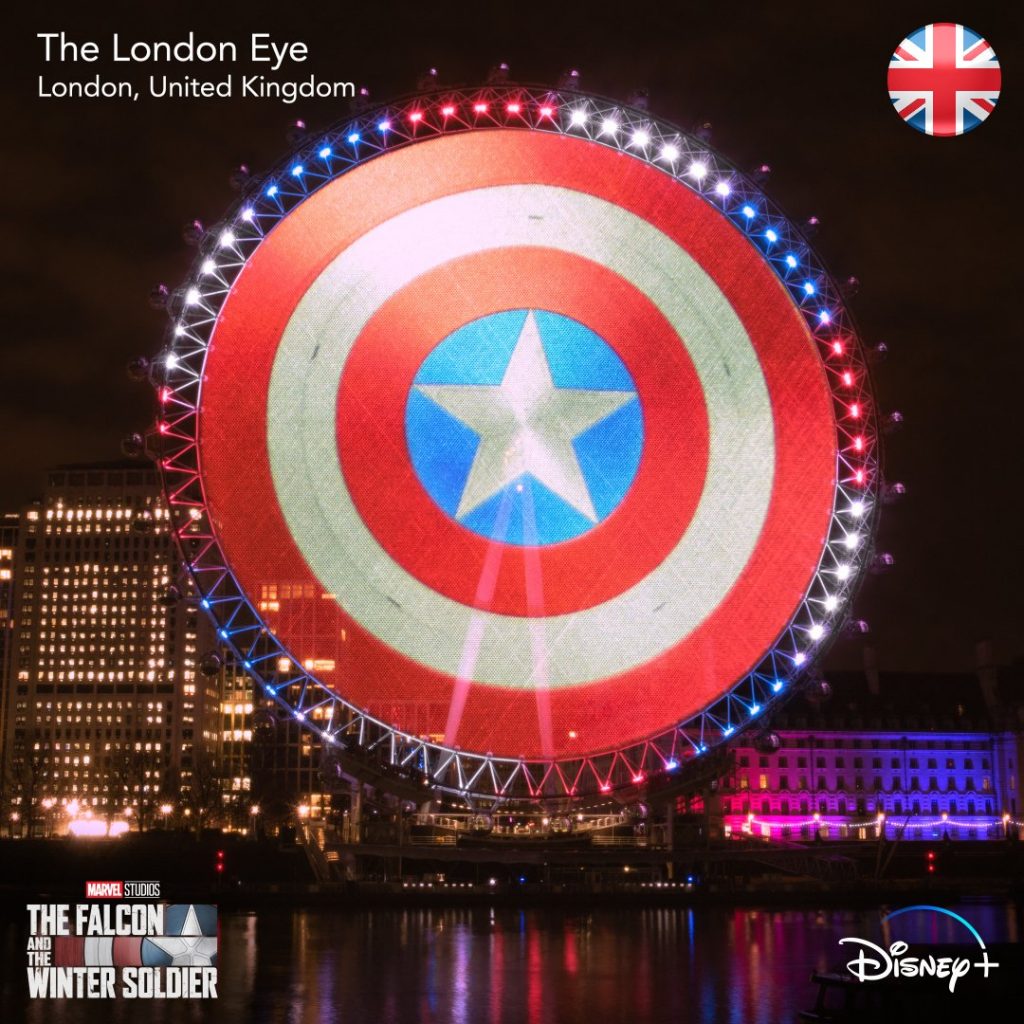 The-London-Eye-Capitao-America-1024x1024 Atrações Mundiais Foram transformadas no Escudo do Capitão América