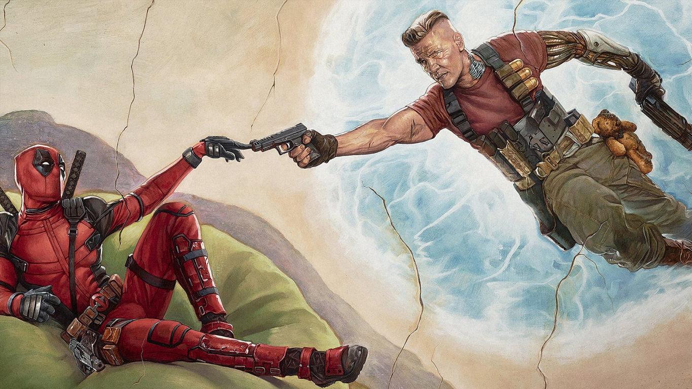 Deadpool-A-Criacao-de-Adao-de-Michelangelo