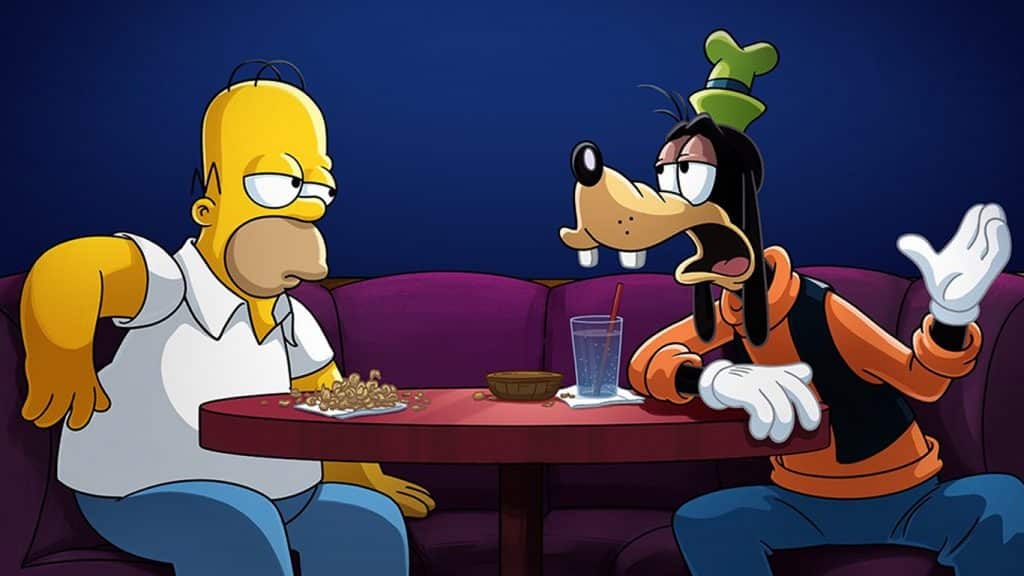 Homer-Simpsons-e-Pateta-1024x576 Os Simpsons: Especial para o Disney+ Day terá o Pateta! Conheça os detalhes!