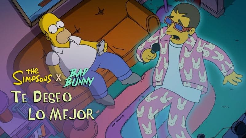 The-Simpsons-X-Bad-Bunny-Te-Deseo-Lo-Mejor-Star-Plus Mais 2 filmes e um curta dos Simpsons foram lançados no Star+ nesta sexta; confira (31/12)