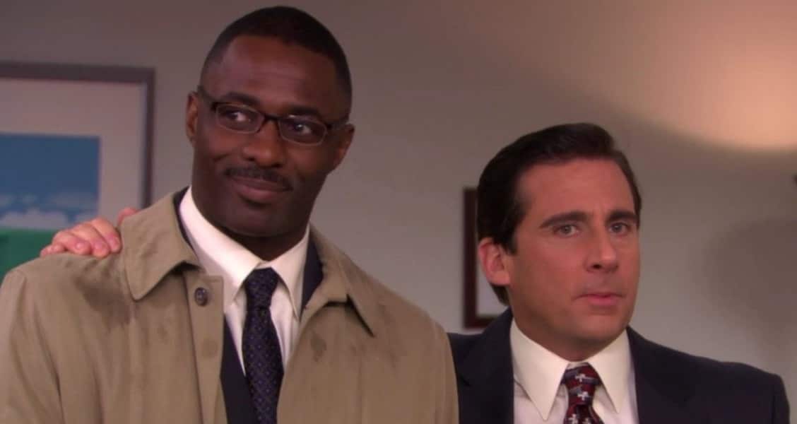 Idris-Elba-e-Steve-Carell-em-The-Office 2 grandes atores da Marvel que participaram de The Office e você não se lembra