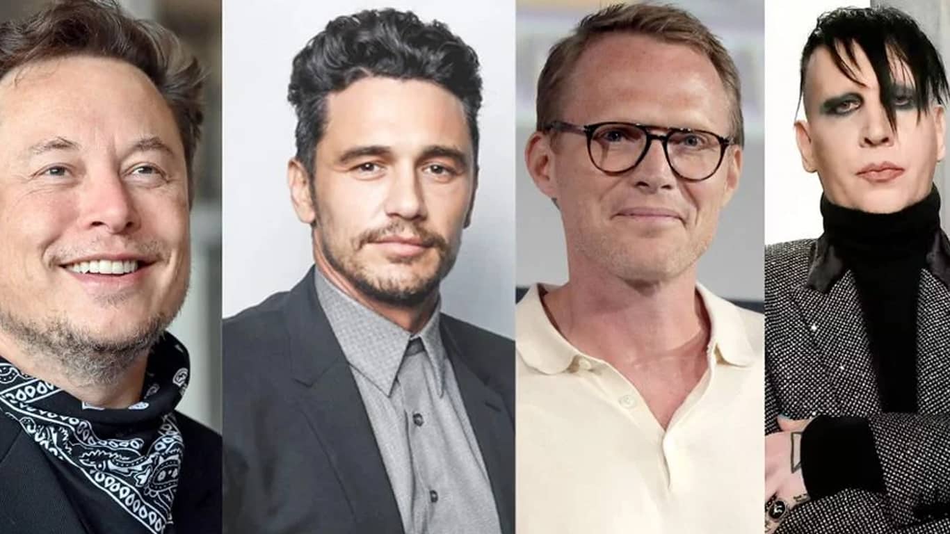Elon-Musk-James-Franco-Paul-Bettany-e-Marilyn-Manson Apesar de tudo, Johnny Depp e Amber Heard estrelaram filme juntos