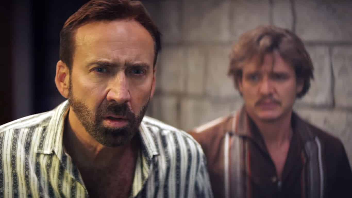 Nicolas-Cage-e-Pedro-Pascal-O-Peso-do-Talento Nicolas Cage encara o Mandaloriano de Pedro Pascal em promo de novo filme