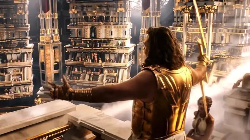 Russell-Crowe-como-Zeus-em-Thor-Amor-e-Trovao O Zeus de Russell Crowe também apareceu no trailer de Thor: 'Amor e Trovão' (Fotos)