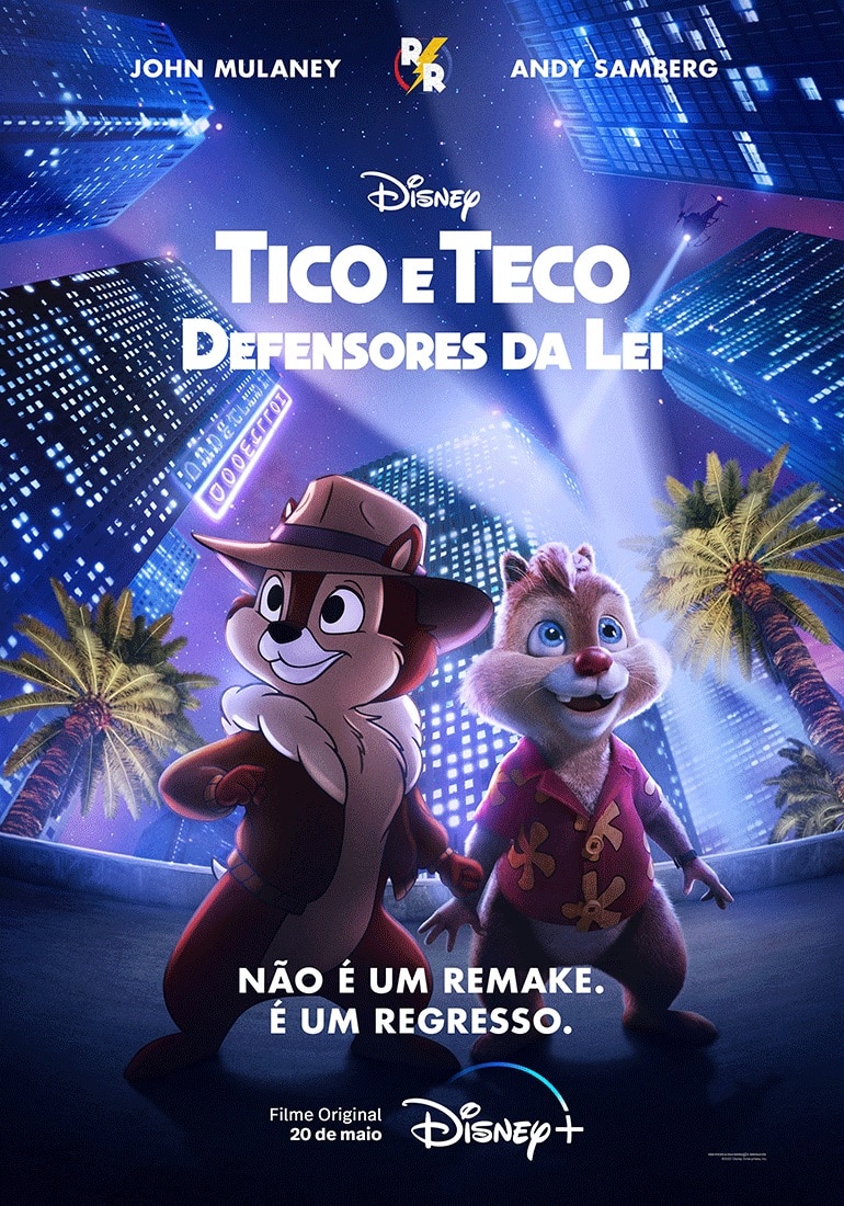 Tico-e-Teco-Defensores-da-Lei-Poster-PT-BR Saíram o trailer e a data de 'Tico e Teco: Defensores da Lei' no Disney+