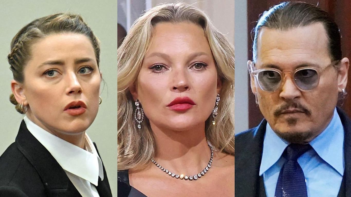 Amber-Heard-Kate-Moss-e-Johnny-Depp Advogados de Johnny Depp podem usar história de Kate Moss contra Amber Heard