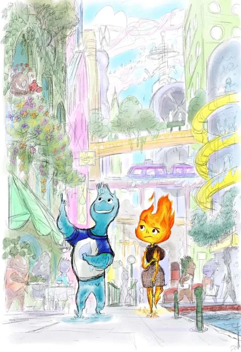 Elemental-Pixar-Concept-Art Meet 'Elemental', the new Pixar movie announced by Disney