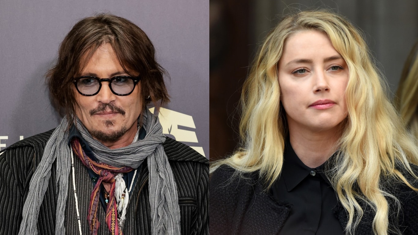 Johnny-Depp-e-Amber-Heard Amber Heard mostra fotos de Johnny Depp desmaiado após 7 dias de bebedeira