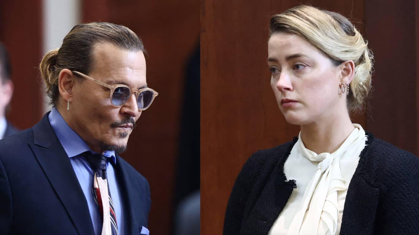 Johnny_Depp-e-Amber_Heard Fã gasta R$ 150 mil para assistir ao julgamento de Johnny Depp x Amber Heard