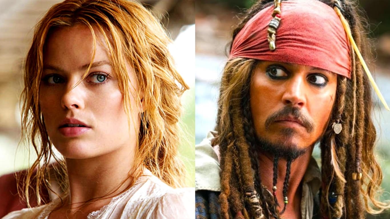 Margot-Robbie-e-Johnny-Depp Produtor confirma 'Piratas do Caribe' com Margot Robbie e não descarta Johnny Depp