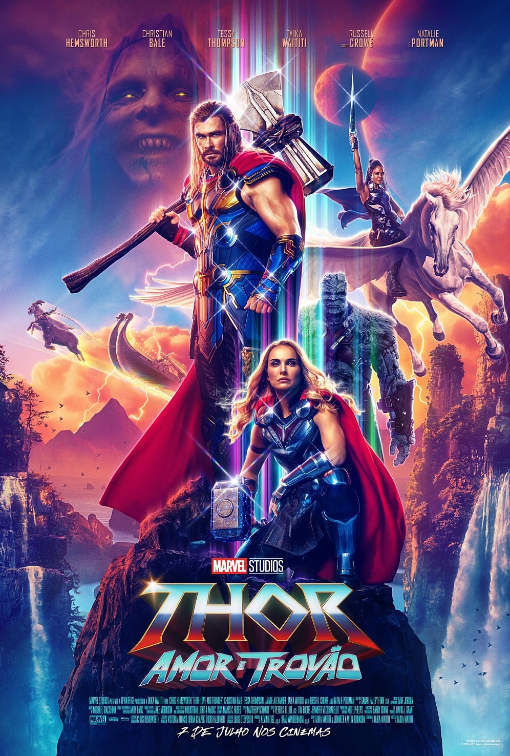 Poster-Thor-Amor-e-Trovao-PT-BR Thor: Amor e Trovão | Saiu o novo trailer oficial, agora com o Gorr de Christian Bale!