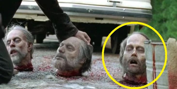 Cabeca-de-Johnny-Depp-em-The-Walking-Dead Johnny Depp já apareceu em 'The Walking Dead' como um zumbi