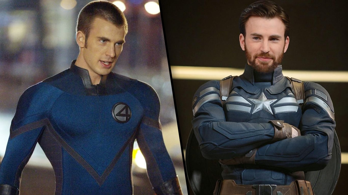 Chris-Evans-Tocha-Humana-e-Capitao-America Chris Evans prefere retornar à Marvel como Tocha Humana do que Capitão América