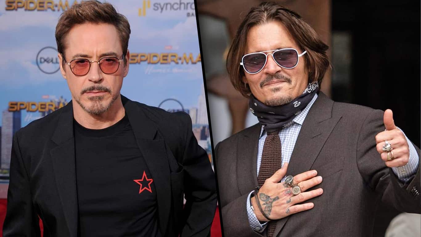 Robert-Downey-Jr-e-Johnny-Depp O que Robert Downey Jr. disse a Johnny Depp no final do julgamento?