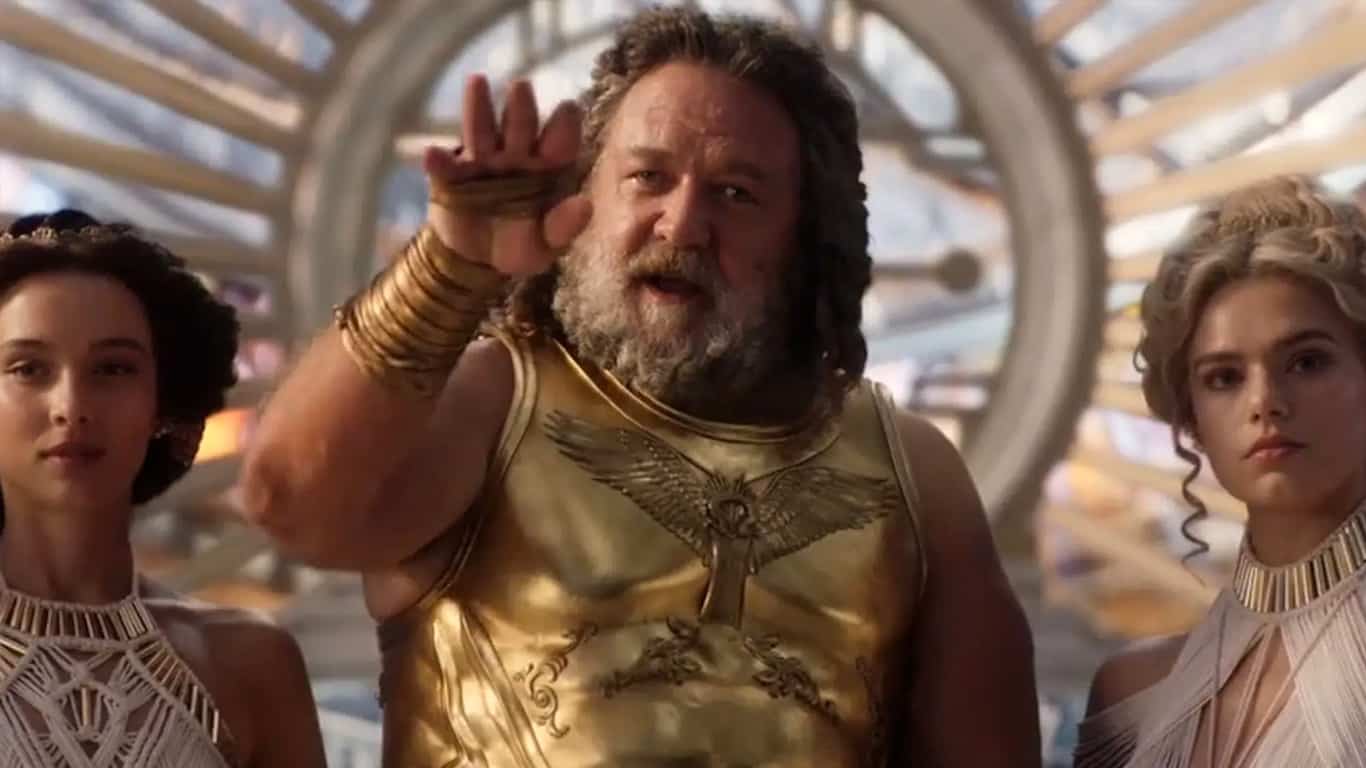Russell-Crowe-como-Zeus-em-Thor-4 Thor 4: Zeus de Russel Crowe será como o Gladiador, mas pateta