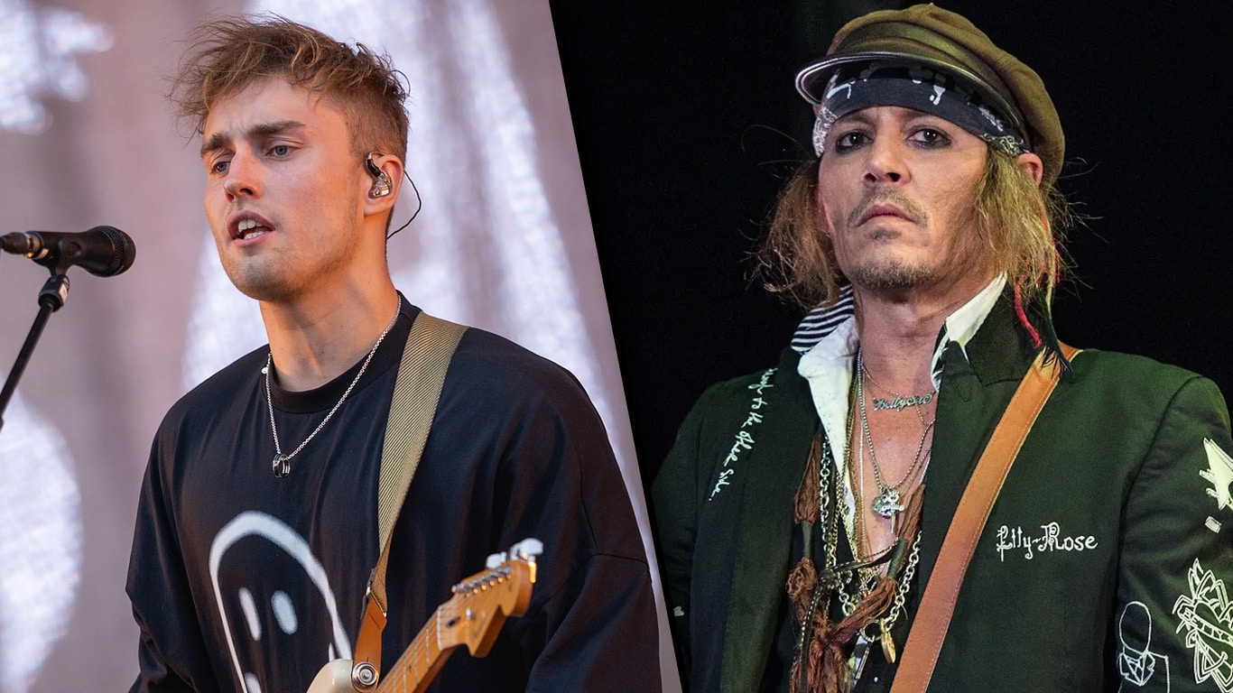 Sam-Fender-e-Johnny-Depp Sam Fender pede desculpas por chamar Johnny Depp de herói
