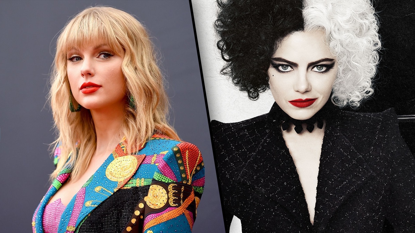 Taylor-Swift-e-Cruella Cruella 2: Taylor Swift pode aparecer na sequência do filme da vilã de '101 Dálmatas'