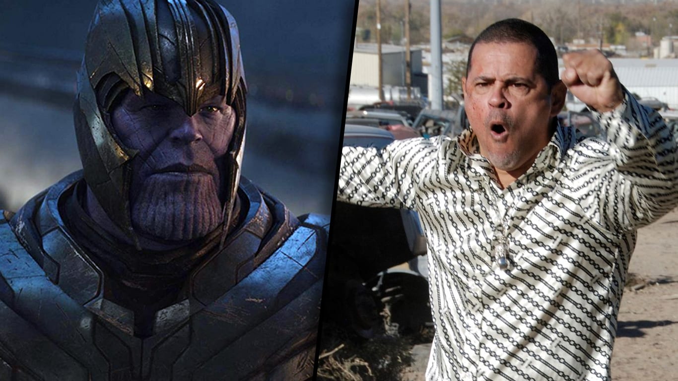 Thanos-e-Tuco-Salamanca Tuco derrota Thanos em crossover hilário de Marvel e Breaking Bad