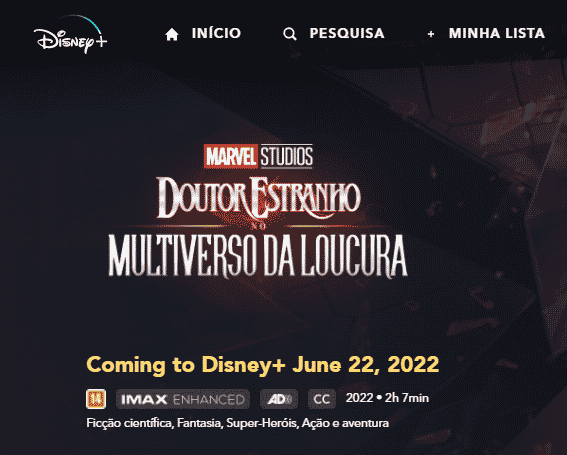 image-1 'Doutor Estranho no Multiverso da Loucura' terá versão IMAX no Disney+