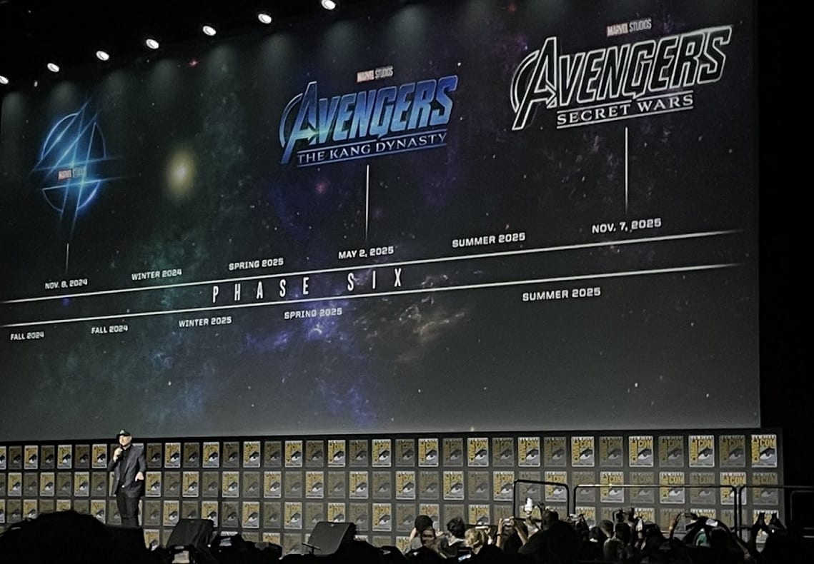 Marvel-Fase-6-MCU Marvel revela filmes e séries das Fases 5 e 6 do MCU, incluindo dois 'Vingadores'