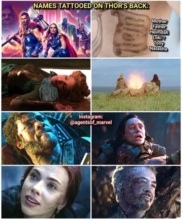 Tatuagens-nas-costas-de-Thor Quais são os 6 nomes tatuados nas costas de Thor em Amor e Trovão?
