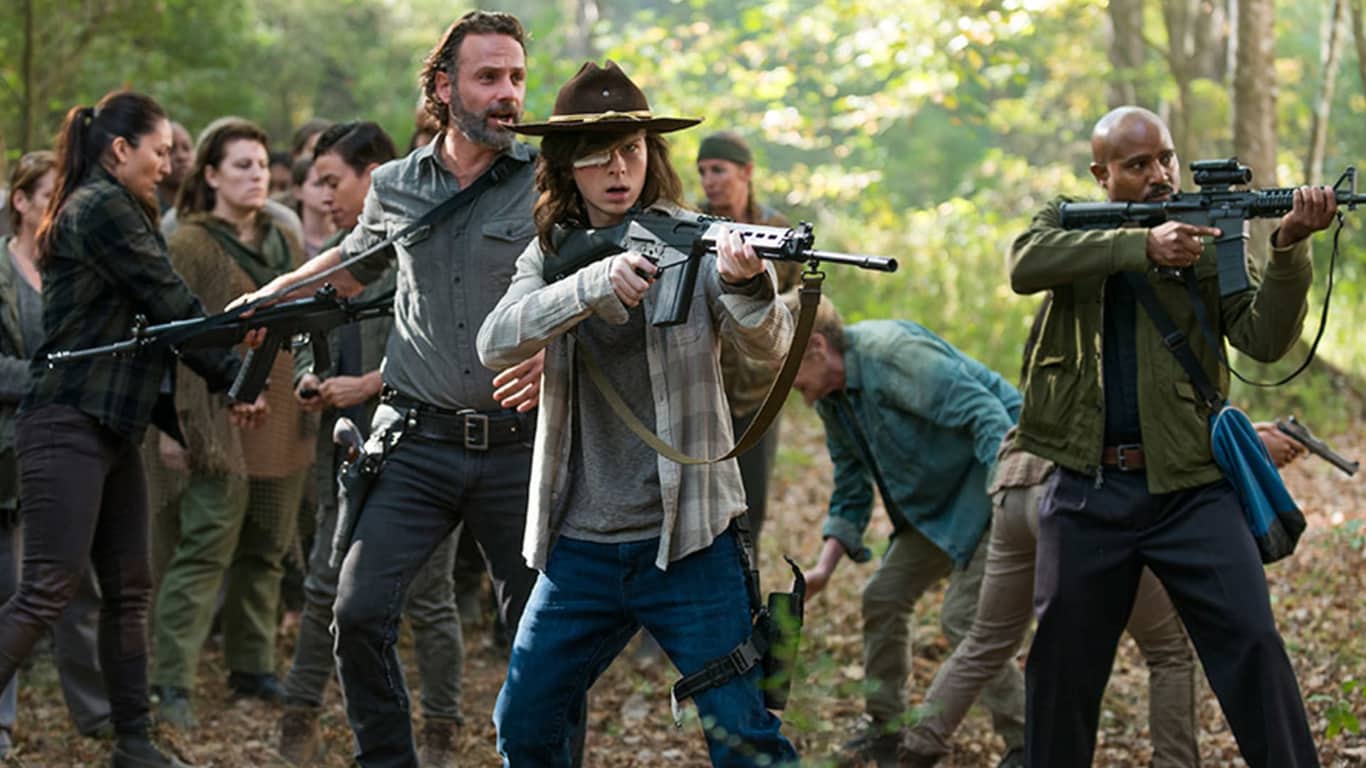 The-Walking-Dead-Rick-Grimes-e-Carl The Walking Dead: o dia em que a SWAT foi chamada por uma ameaça no set