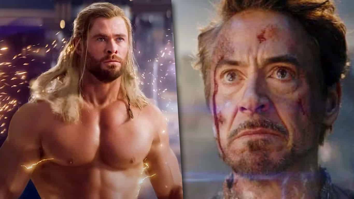 Thor-e-Tony-Stark Quais são os 6 nomes tatuados nas costas de Thor em Amor e Trovão?