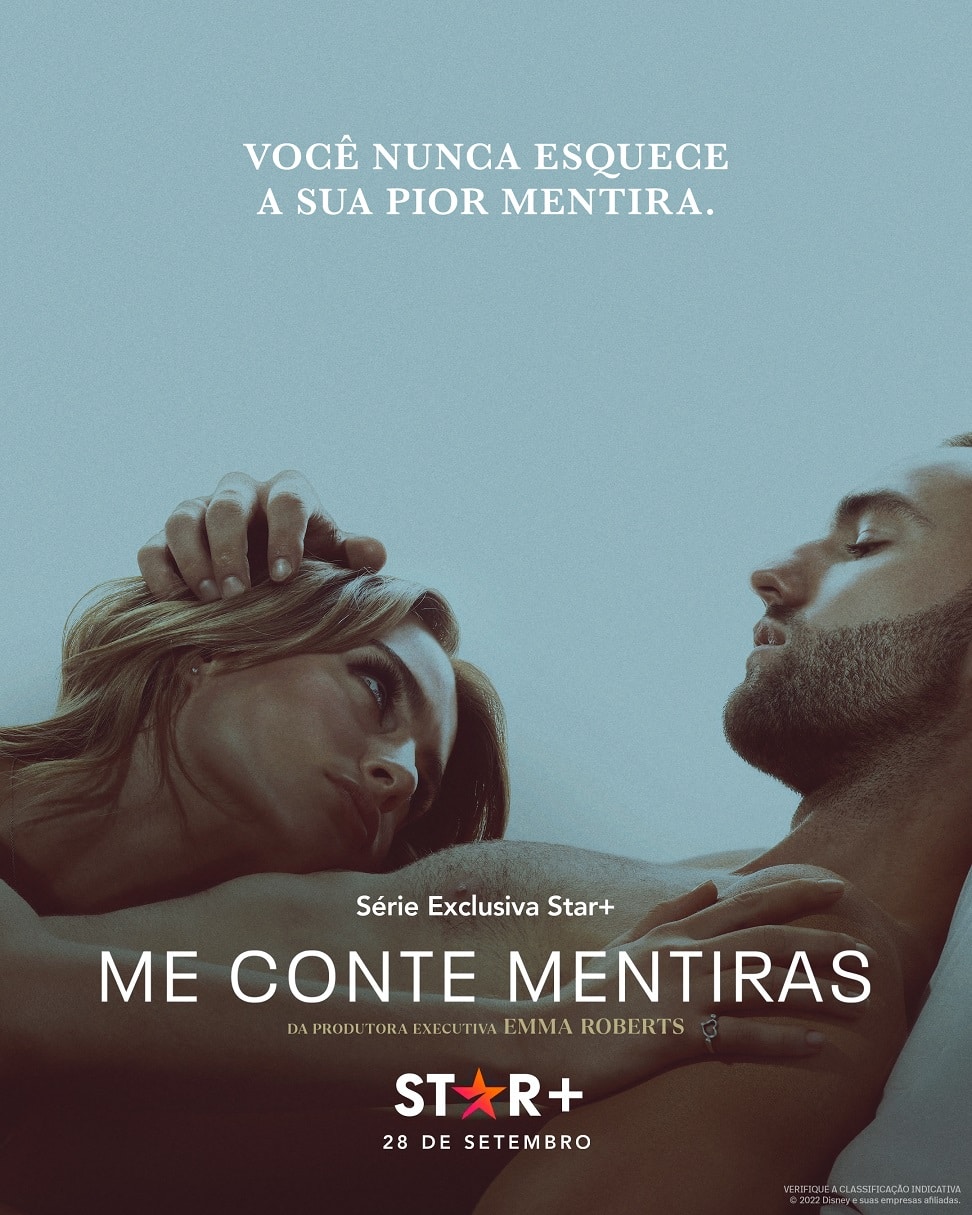 Me-Conte-Mentiras-Poster-Star-Plus Me Conte Mentiras: série produzida por Emma Roberts chega no Star+ em setembro