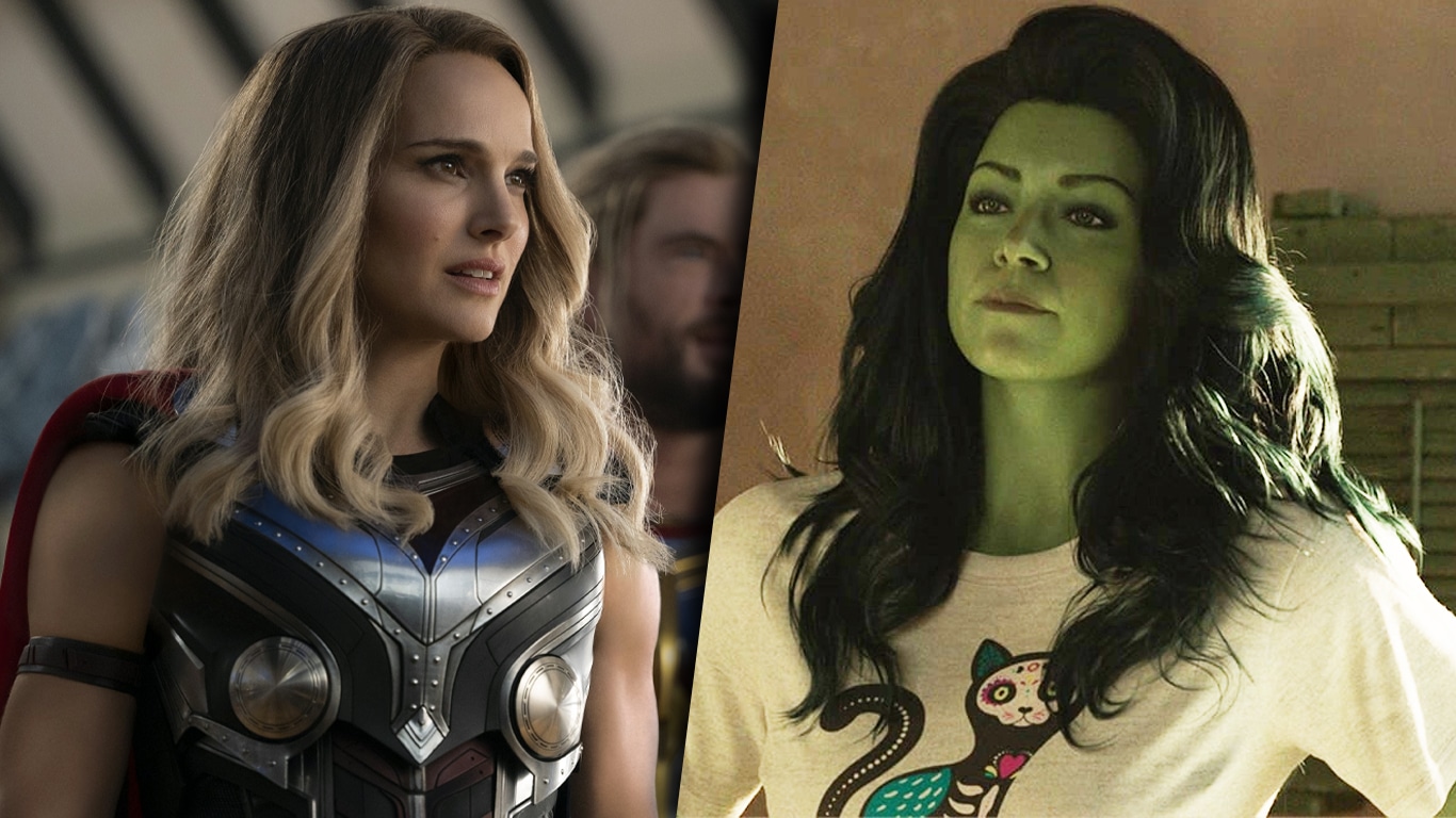 Poderosa-Thor-e-Mulher-Hulk Mulher-Hulk: Tatiana Maslany usou mesmo truque de Natalie Portman em 'Thor 4'