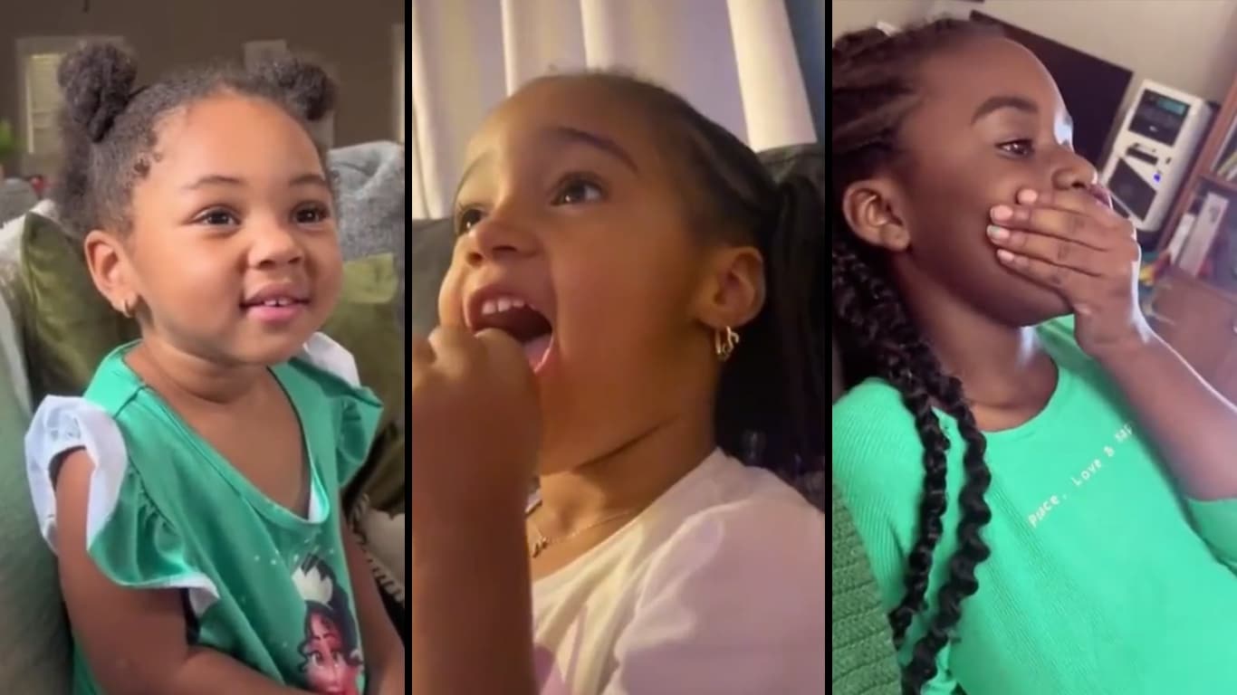 Criancas-vendo-o-trailer-de-A-Pequena-Sereia A Pequena Sereia | Vídeo emocionante mostra crianças se sentindo representadas