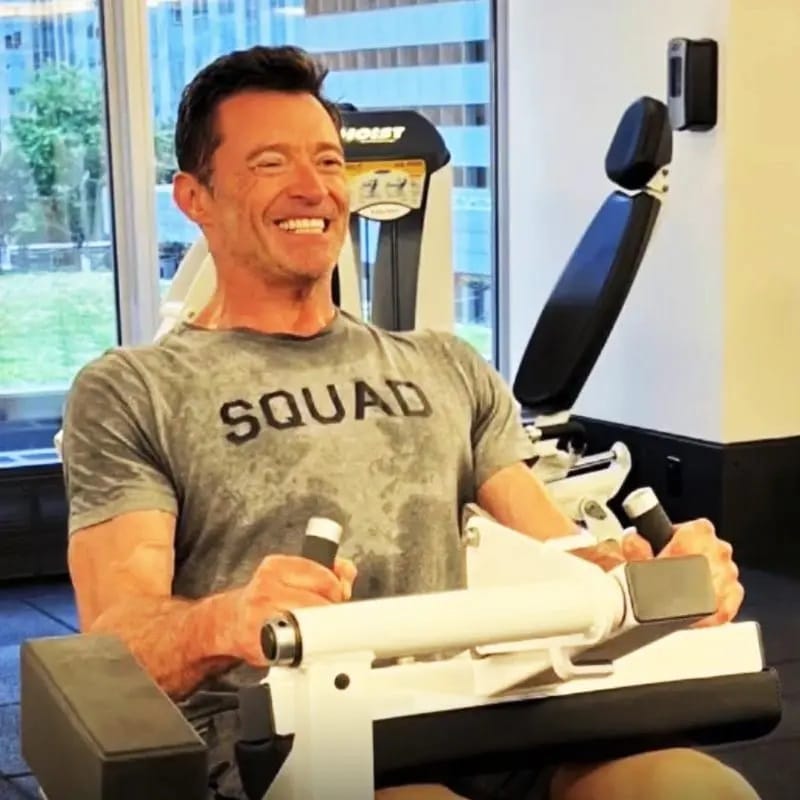 Hugh-Jackman-na-academia-img2 Aos 53 anos, Hugh Jackman exibe músculos em treinamento para 'Deadpool 3'