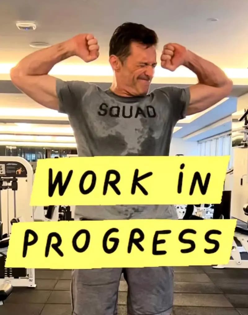Hugh-Jackman-na-academia Aos 53 anos, Hugh Jackman exibe músculos em treinamento para 'Deadpool 3'