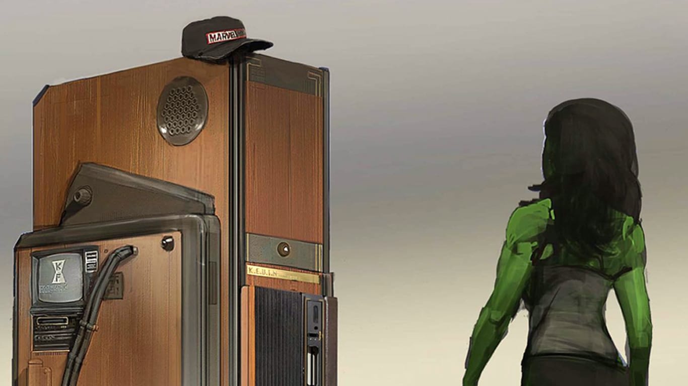 KEVIN-modelo1-Mulher-Hulk Veja os 4 modelos do robô K.E.V.I.N. descartados em 'Mulher-Hulk'