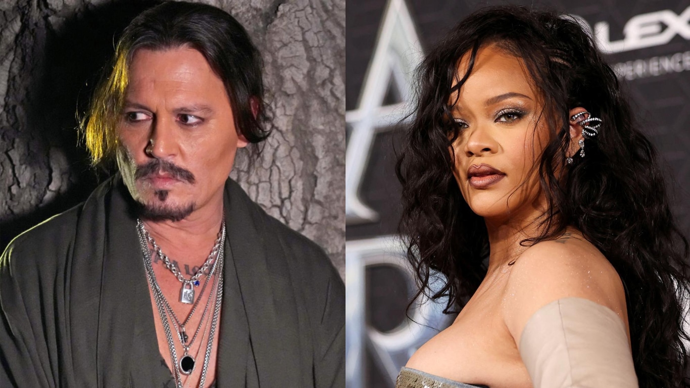 Johnny-Depp-e-Rihanna Johnny Depp agradece Rihanna pelo convite para o desfile da Savage X Fenty